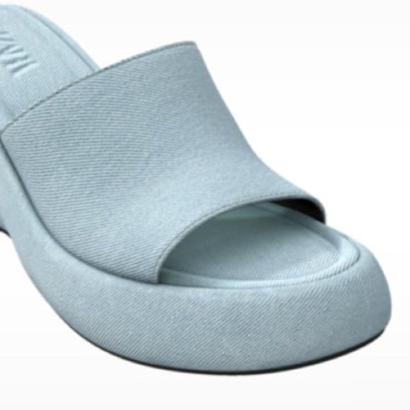 NWT. Zara Light Blue Denim Platform Wedge Sandals. Size 7,5, 9. - Picture 4 of 7